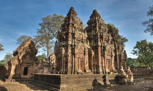 Kambodscha_ueberland_3690_9 Der Banteay Srei Tempel in Angkor - Bild: www.fernost-entdecken.de