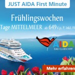 Wer schneller bucht, spart bei den JUST AIDA First Minute Frühlingswochen Wer schneller bucht, spart bei den JUST AIDA First Minute Frühlingswochen