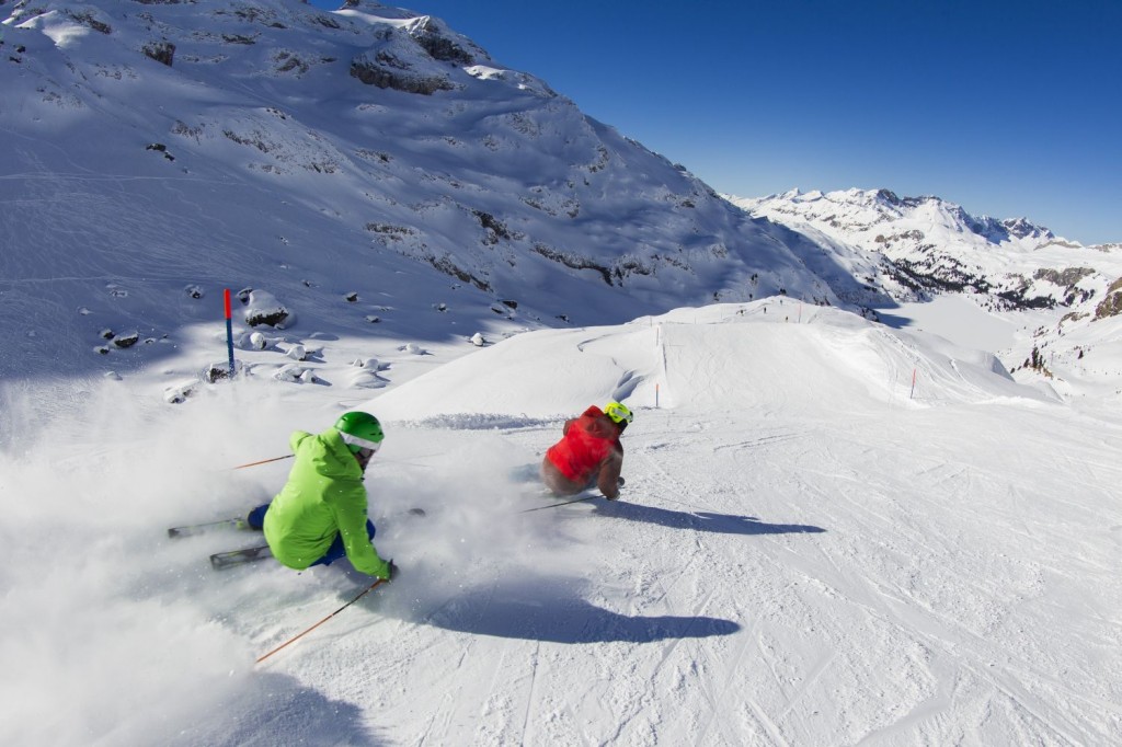 Engelberg in der Zentralschweiz ist für seine Schneesicherheit, eine lange Wintersaison und das abwechslungsreiche Ski- und Freeride-Gebiet bekannt Bildnachweis: Engelberg-Titlis / Fotograf Oskar Enander