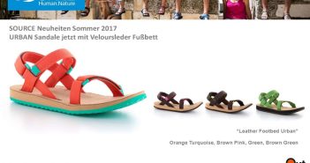 SOURCE Neuheiten Sommer 2017 – URBAN Sandale jetzt mit Veloursleder Fußbett SOURCE LEATHER FOOTBED URBAN